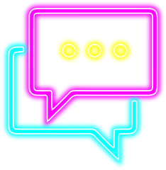 Neon Chat Icon , Neon Message